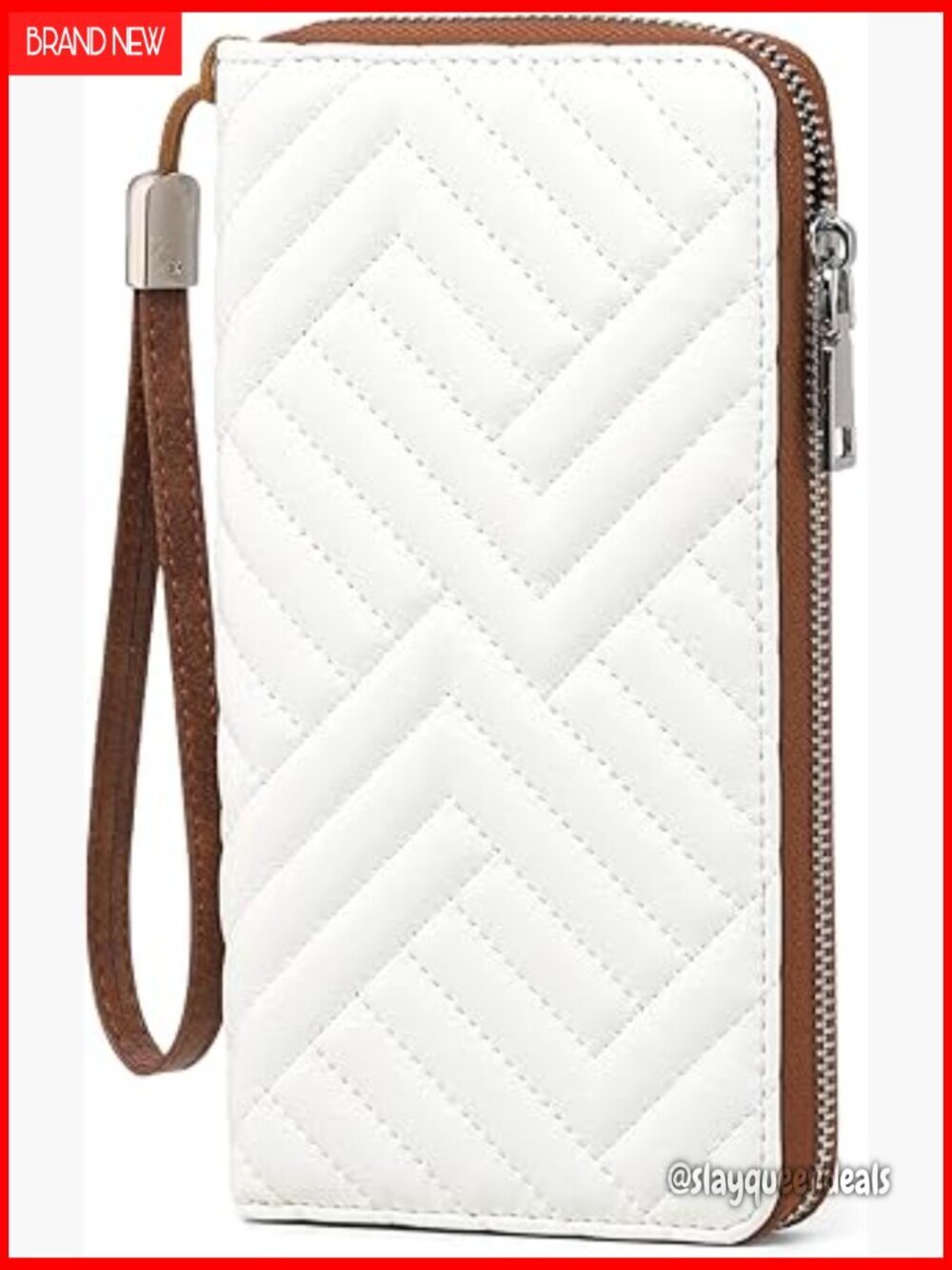 Large Capacity Vegan Leather RFID Blocking Wallet with Wristlet